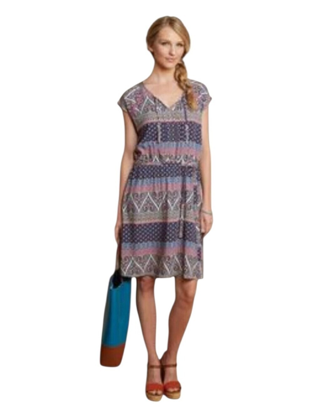Matilda Jane Womens Floral Mixed Print  Effortless Breezy Wanderlust Dress Small